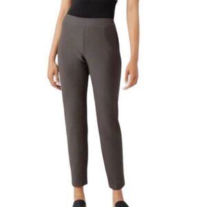 EILEEN FISHER Women's Stretch Straight Ankle Pants Gray Size Medium